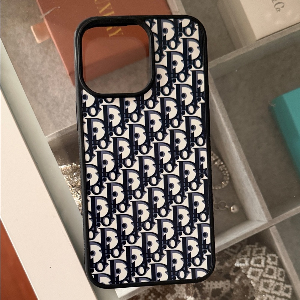 Navy and White Phone Case